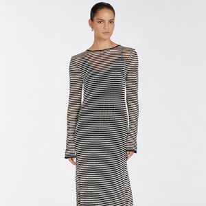 DISSH Black/White Maxi Dress - Large